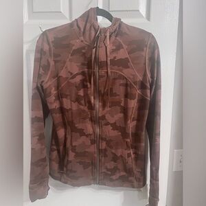 Lululemon Brown Camouflage Hooded Define Jacket, Size 8/10